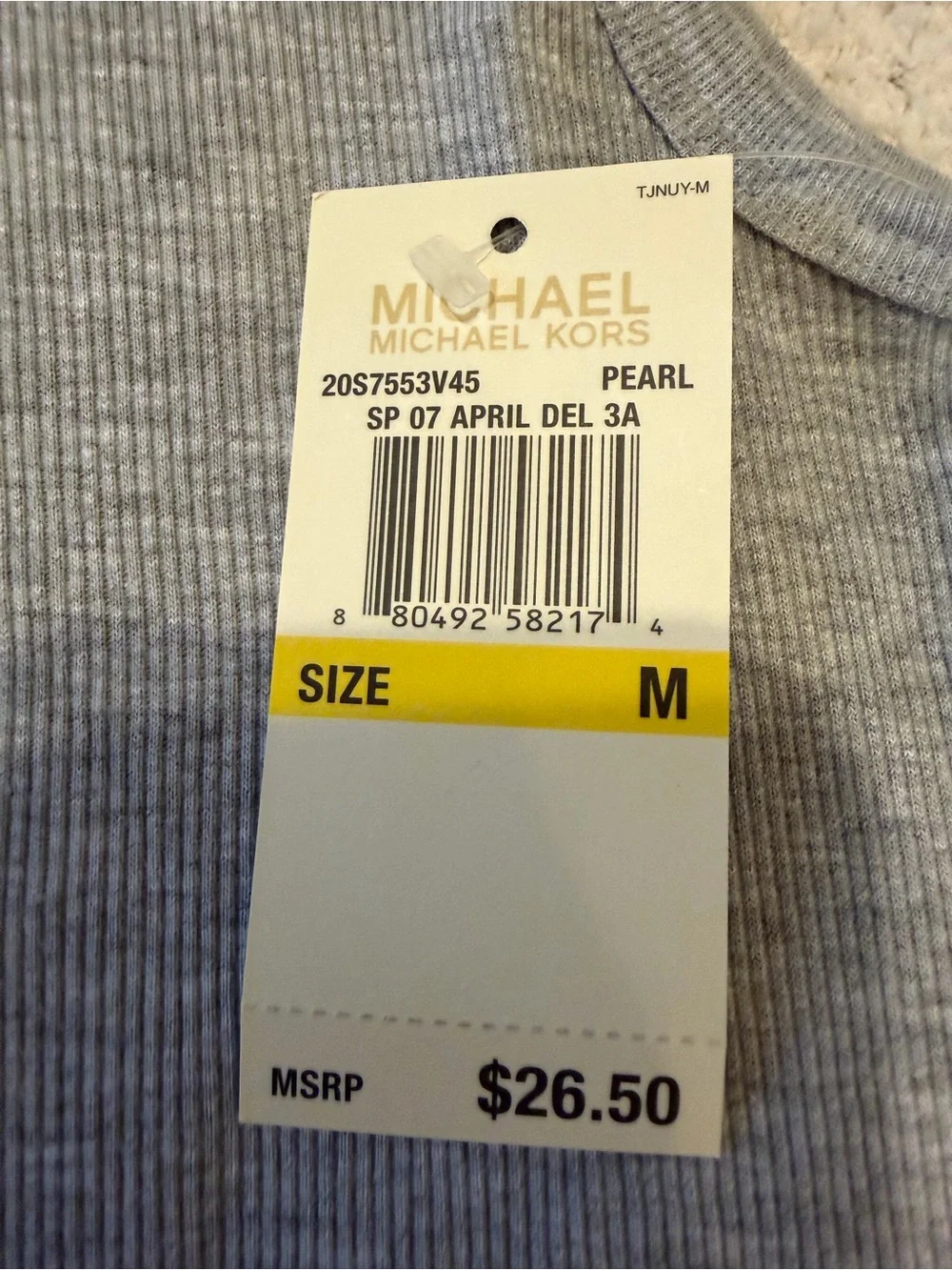 Michael Kors Women's Gray Ribbed Tank Top size M